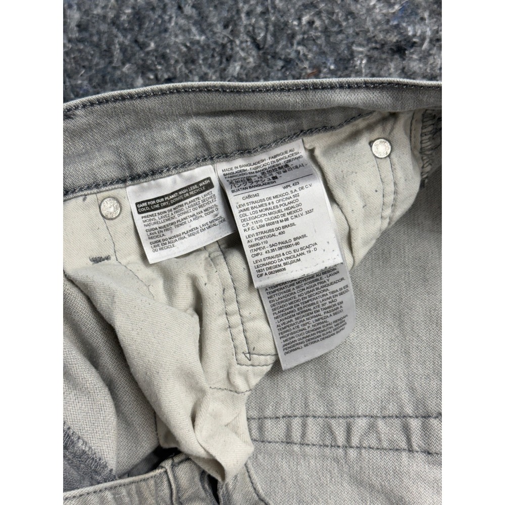 Levis 511 Slim Fit Jeans Mens 34x34 Light Gray Stretch Denim Pants 04511-3440 - Picture 10 of 16